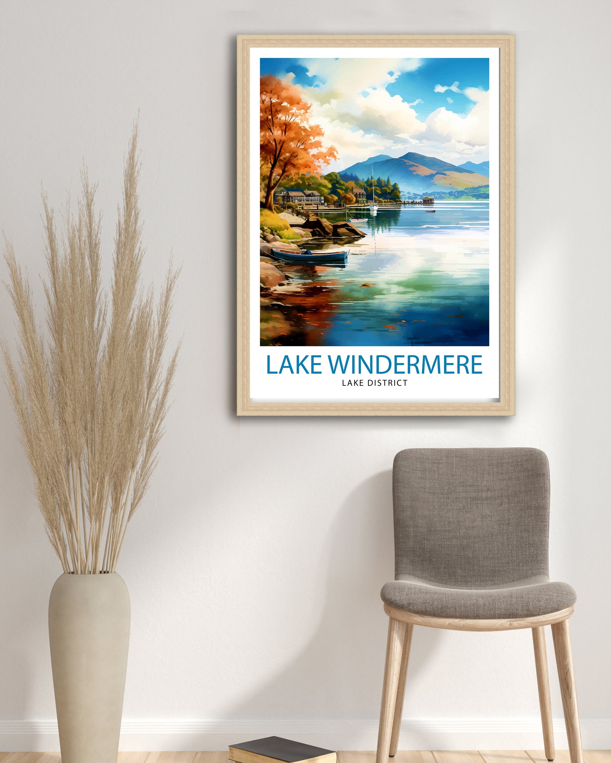 Lake Windermere Travel Print | Lake District Print | Lake District Art | Lake District Poster | The Lake District | Travel Print