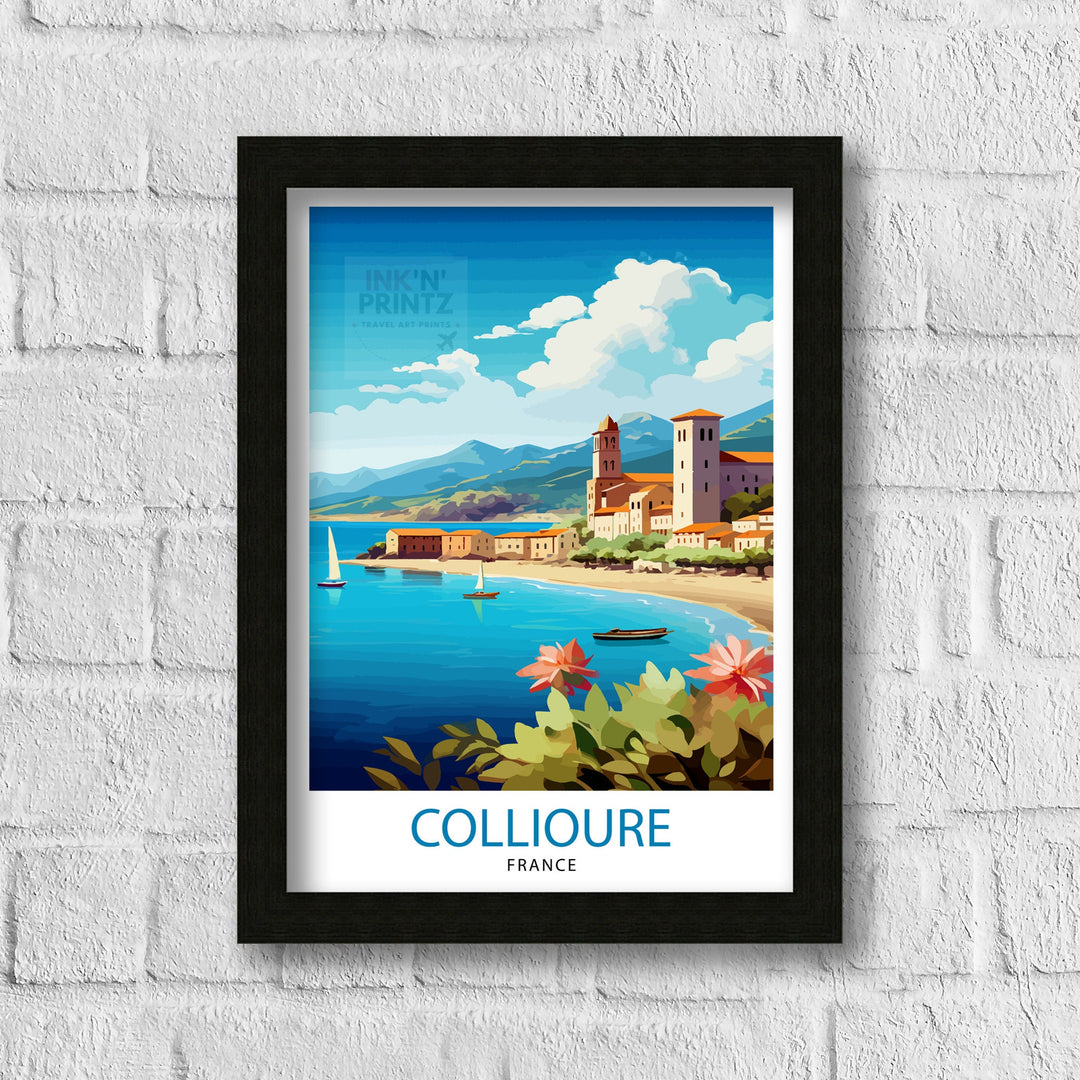 Collioure France Travel Poster Collioure