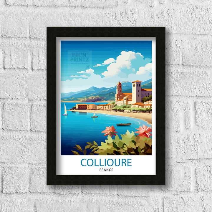 Collioure France Travel Poster Collioure