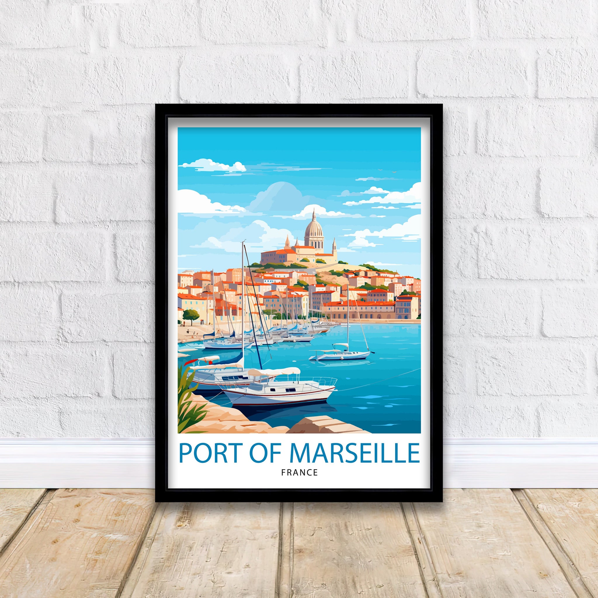 Marseille France Travel Print Marseille Wall Decor Marseille Poster France Travel Prints Marseille Art Print Marseille Illustration