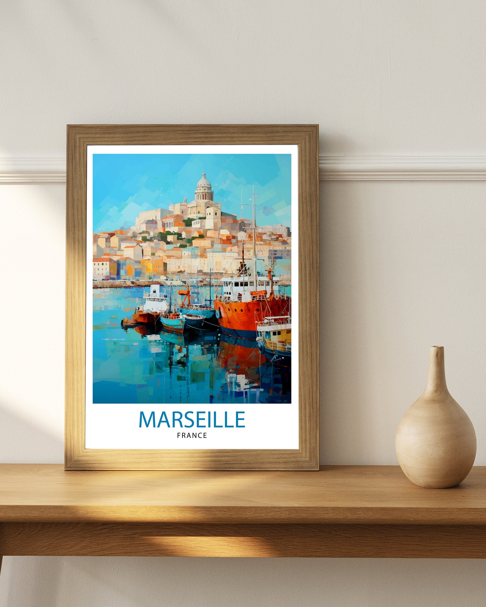 Marseille France Travel Print Marseille Wall Decor Marseille Poster France Travel Prints Marseille Art Print Marseille Illustration