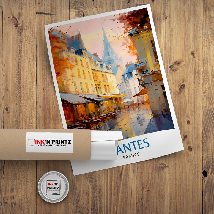 Nantes France Travel Poster Nantes