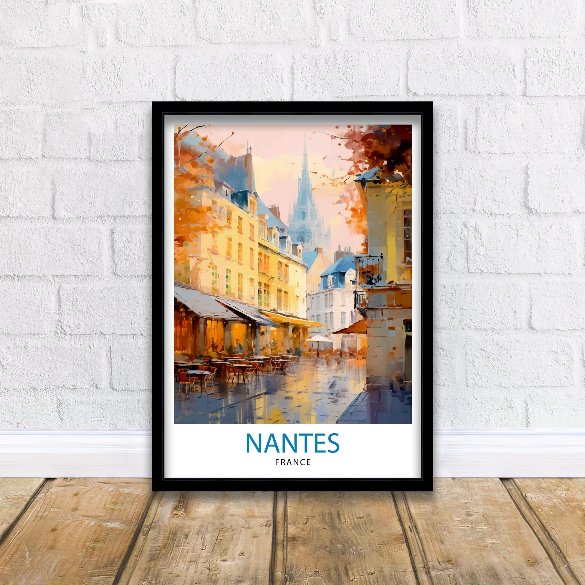 Nantes France Travel Print Nantes Wall Decor Nantes Illustration Nantes Travel Poster Gift For Nantes France Home Decor