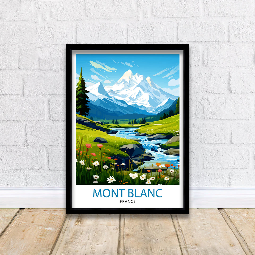 Mont Blanc France Travel Print