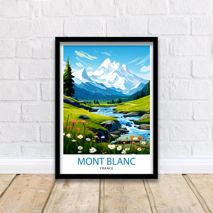 Mont Blanc France Travel Print