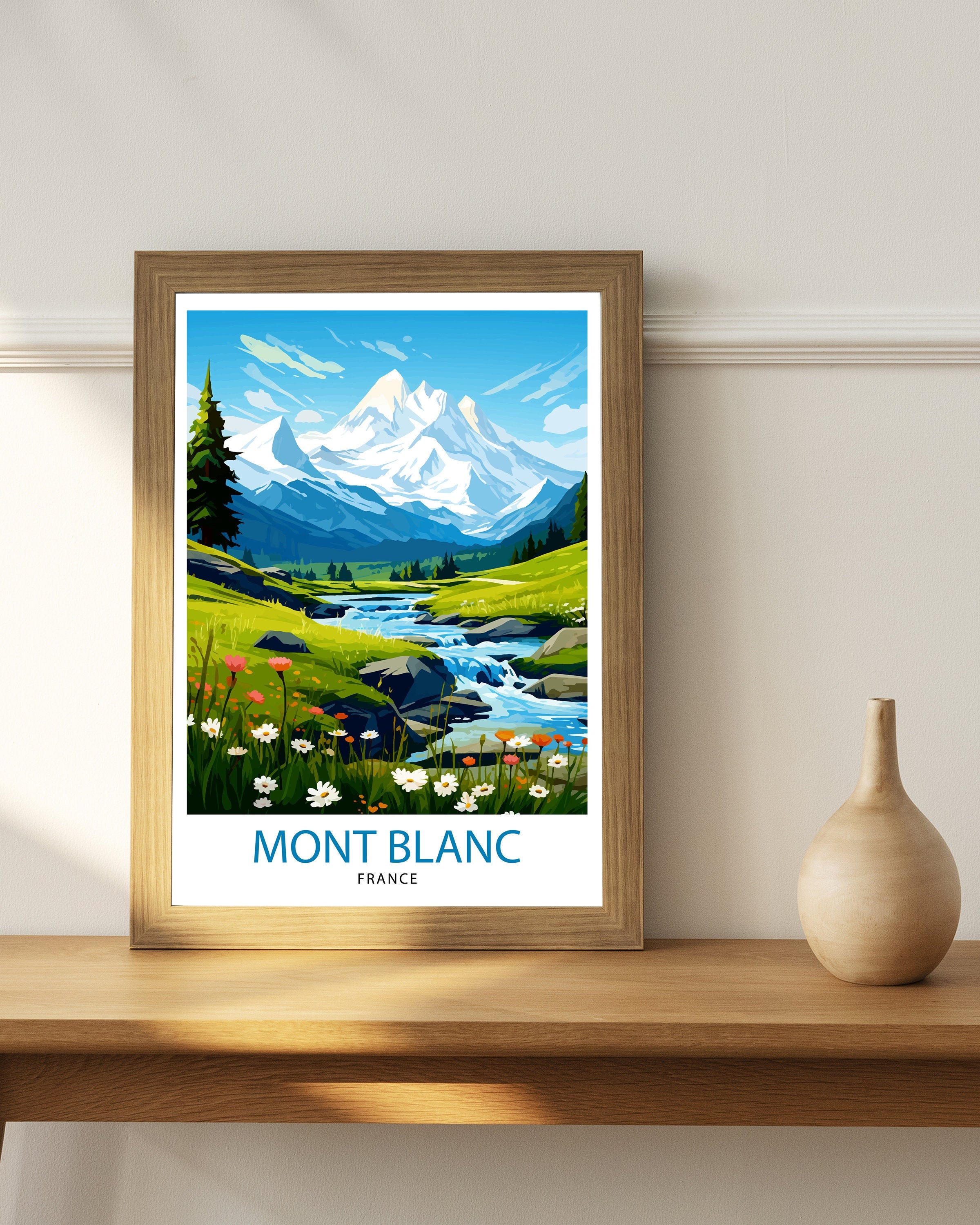 Mont Blanc France Travel Print