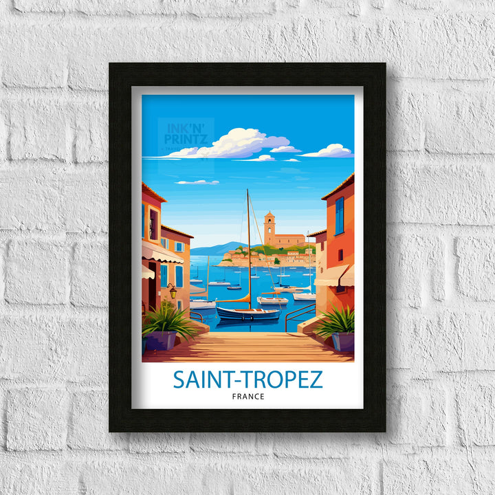 St. Tropez France Travel Poster St. Tropez