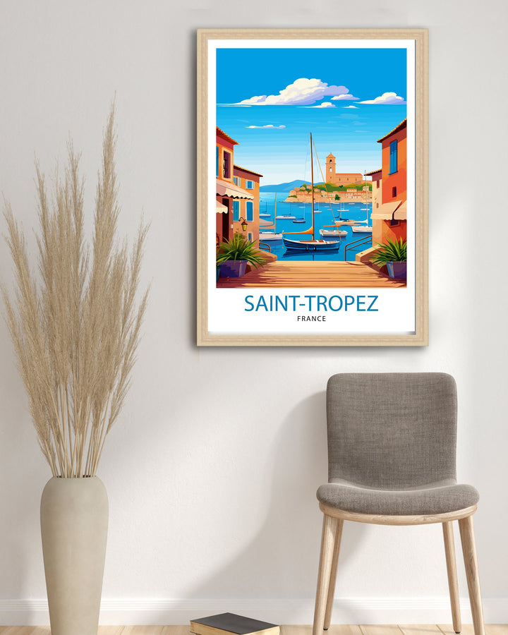 St. Tropez France Travel Poster St. Tropez