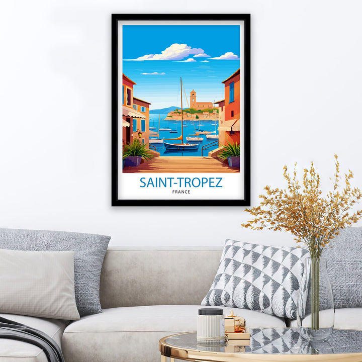 St. Tropez France Travel Poster St. Tropez