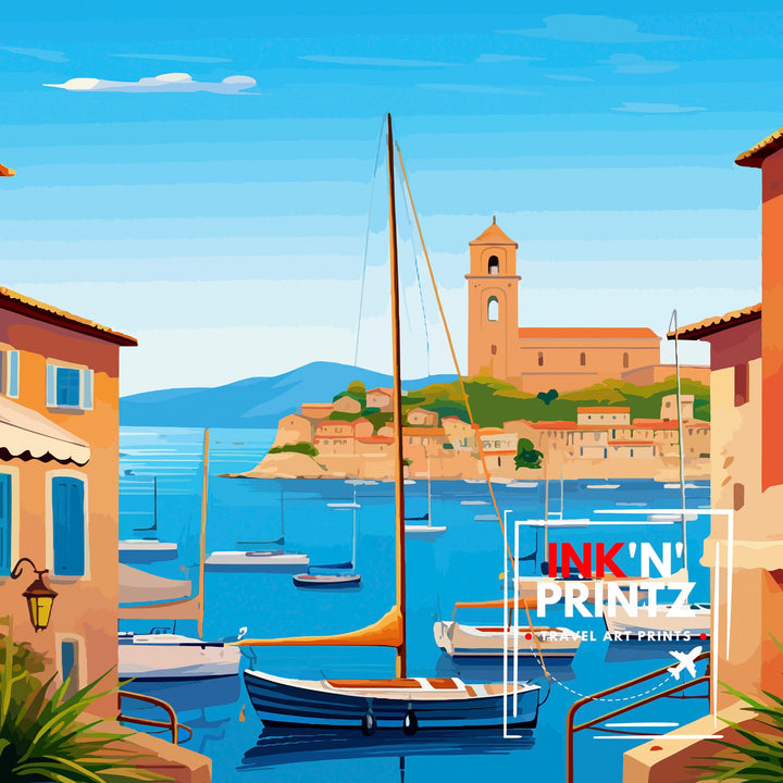 St. Tropez France Travel Poster St. Tropez