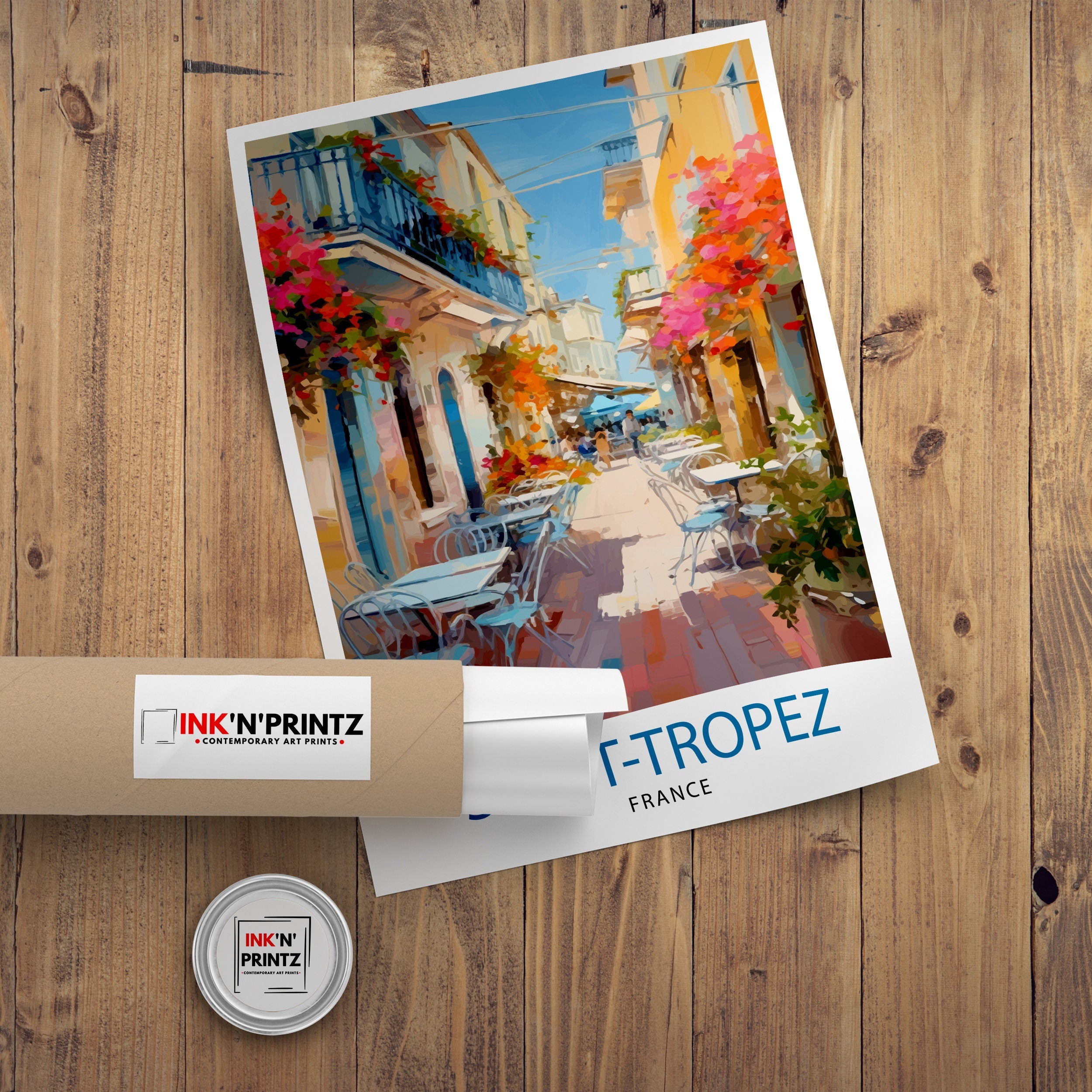St. Tropez France Travel Print St. Tropez Wall Decor St. Tropez Poster French Riviera Travel Prints St. Tropez Art Print St. Tropez
