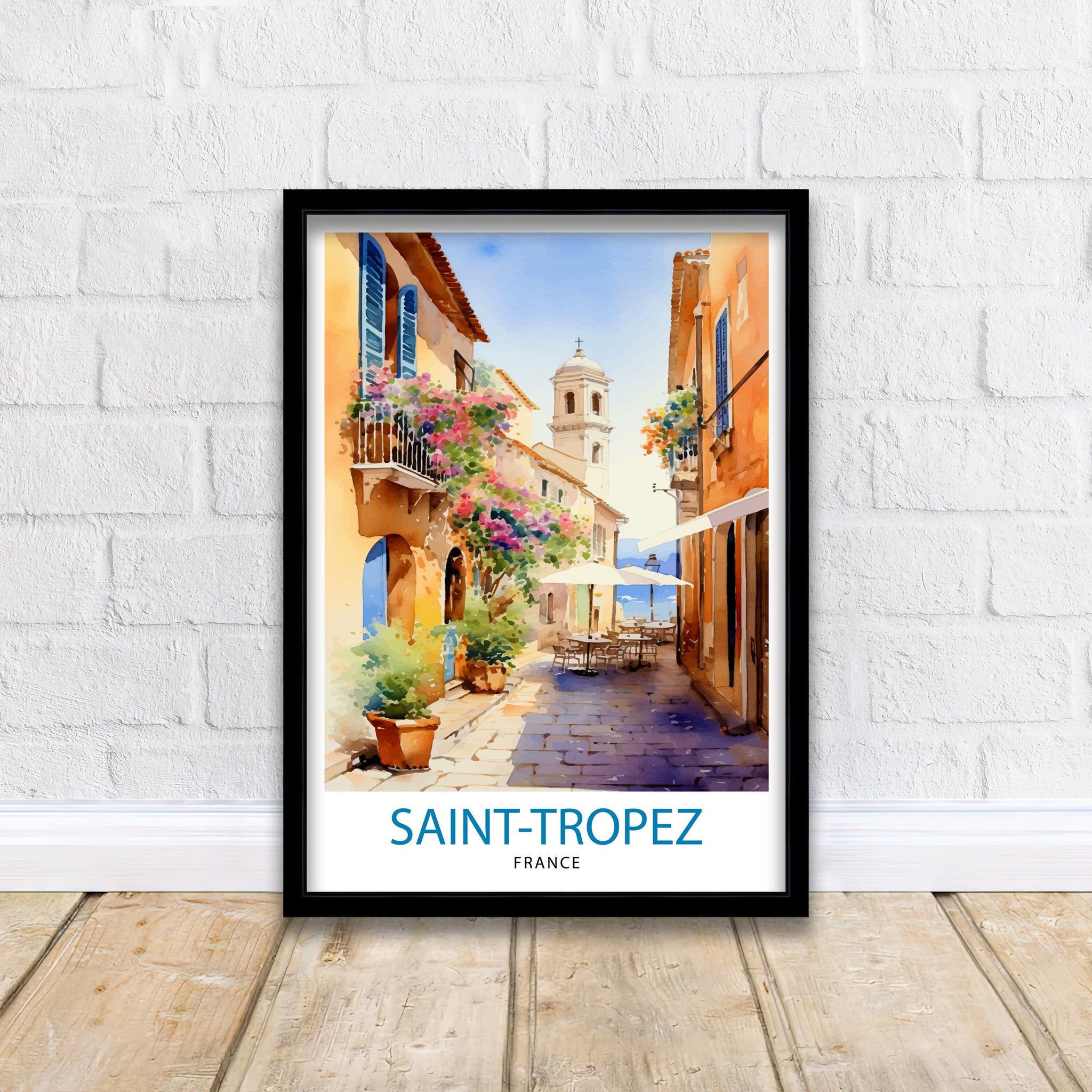 St. Tropez France Travel Print St. Tropez Wall Decor St. Tropez Poster French Riviera Travel Prints St. Tropez Art Print St. Tropez