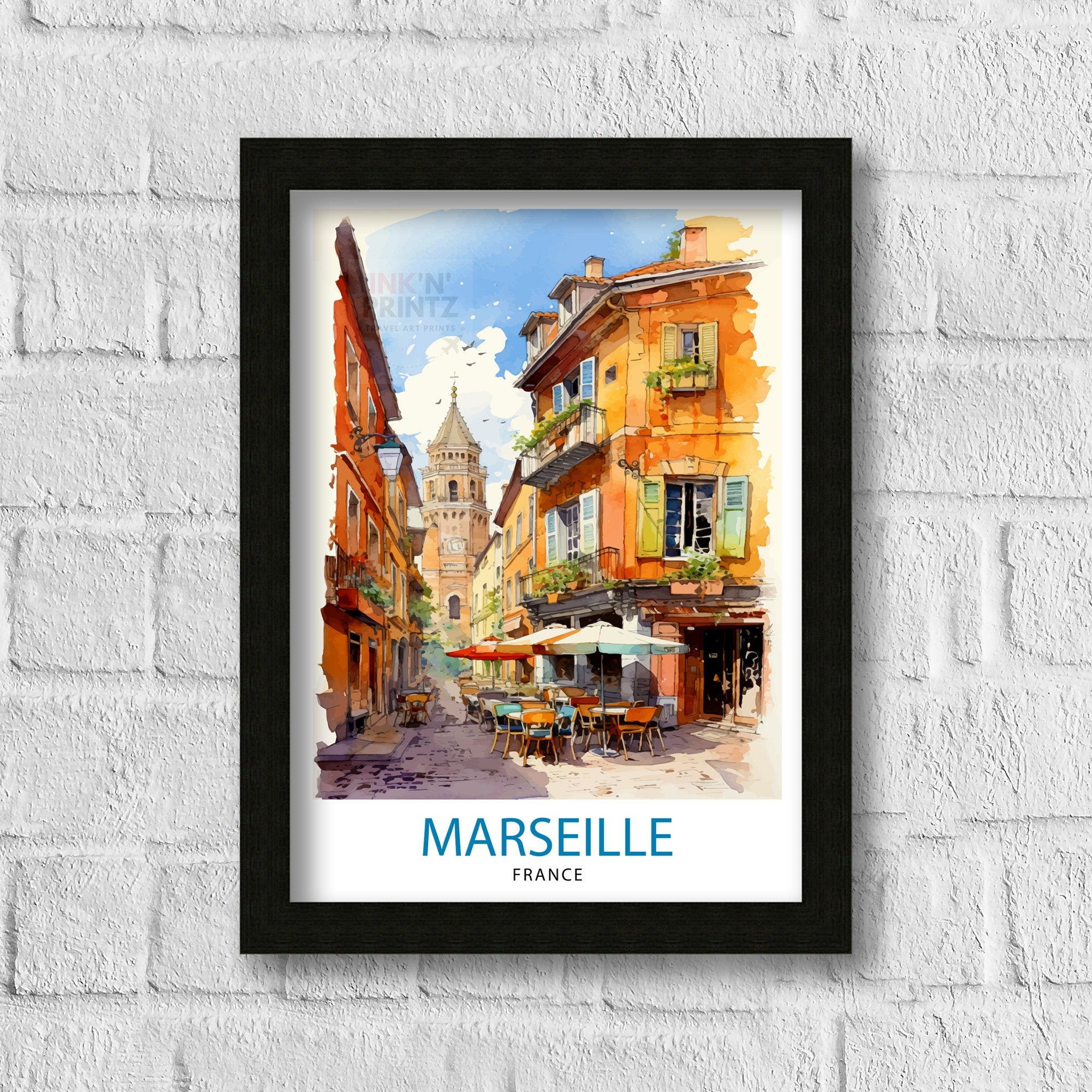 Marseille France Travel Print Marseille Wall Decor Marseille Poster France Travel Prints Marseille Art Print Marseille Illustration