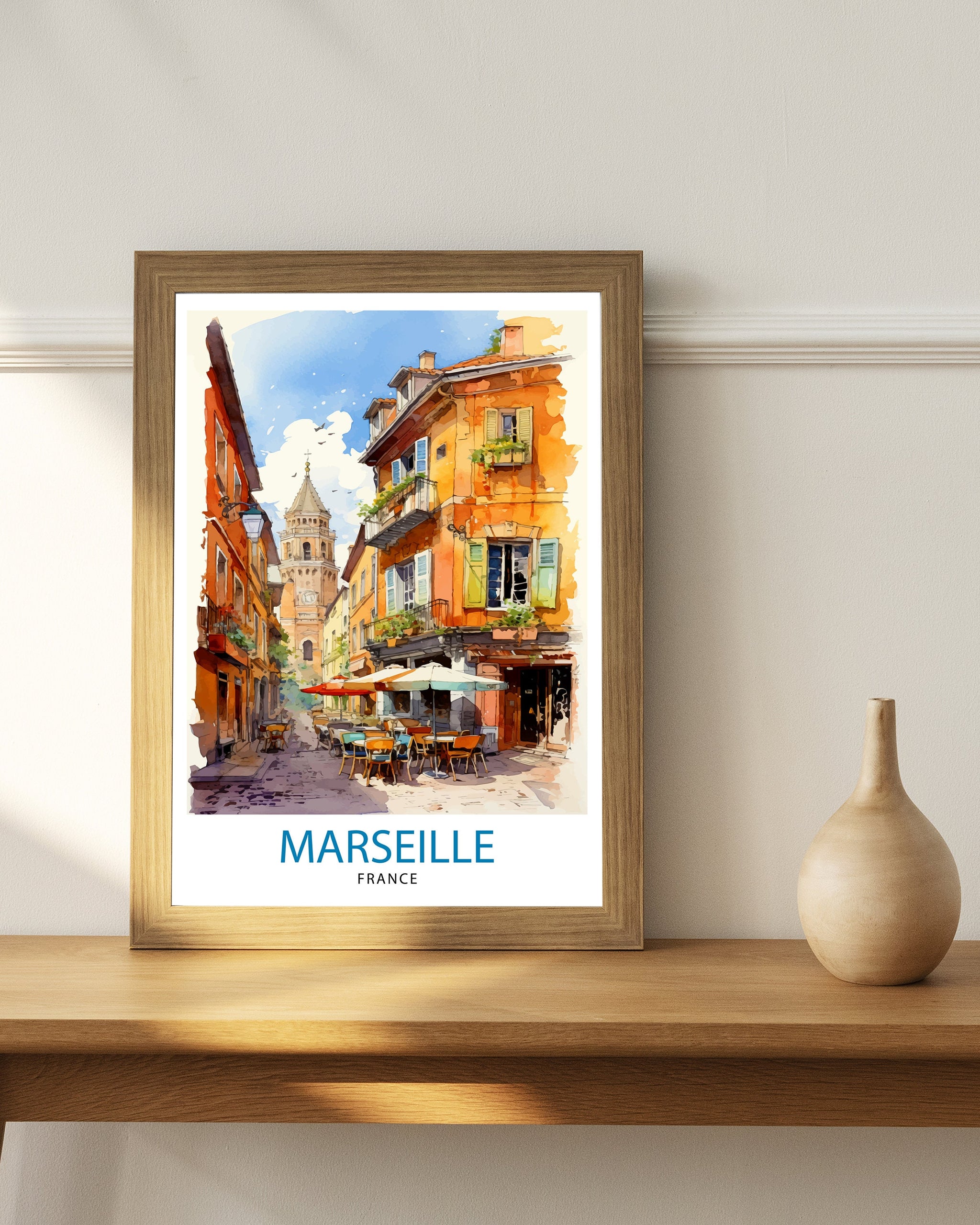 Marseille France Travel Print Marseille Wall Decor Marseille Poster France Travel Prints Marseille Art Print Marseille Illustration