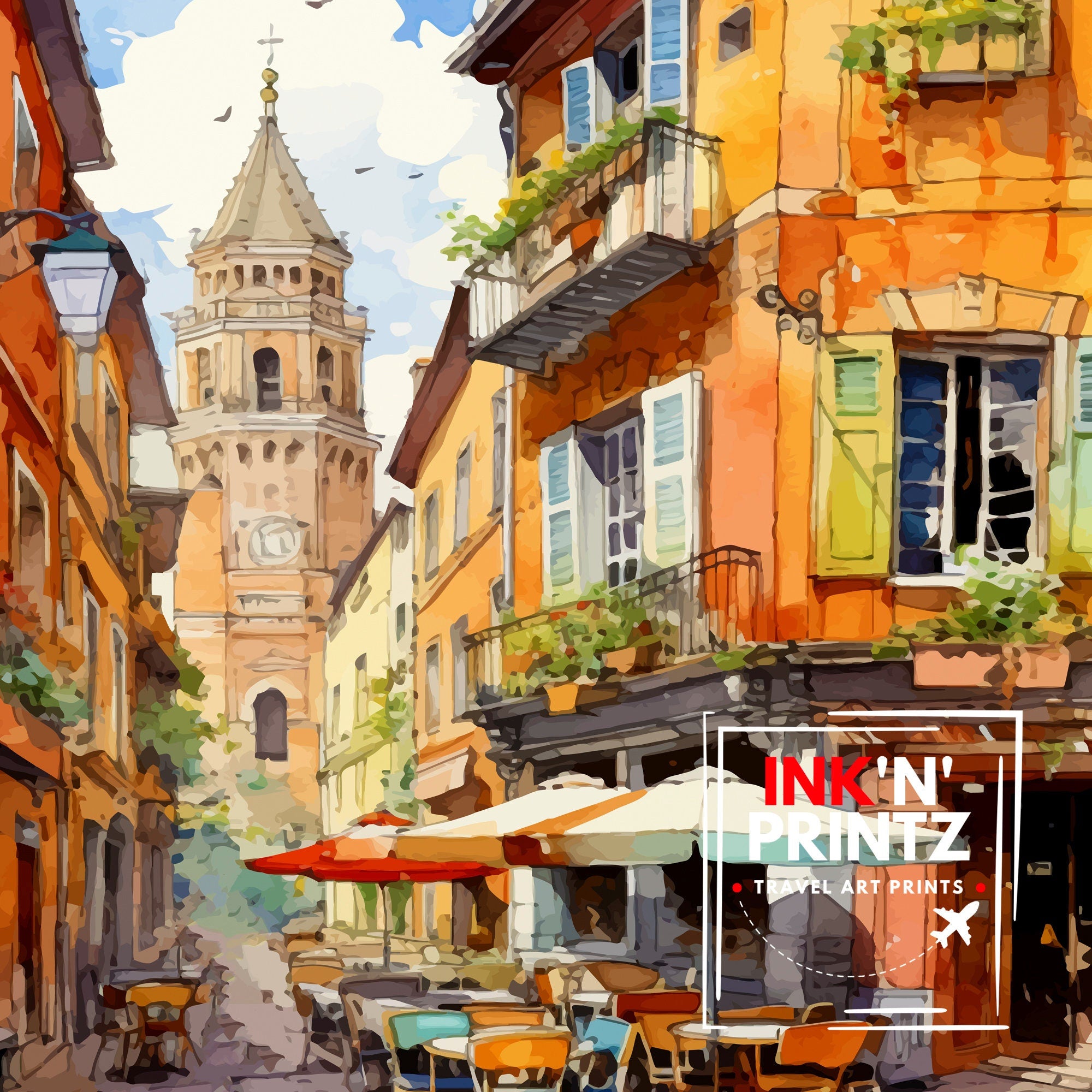 Marseille France Travel Print Marseille Wall Decor Marseille Poster France Travel Prints Marseille Art Print Marseille Illustration