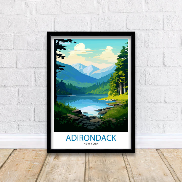 Adirondack New York Travel Poster Adirondack