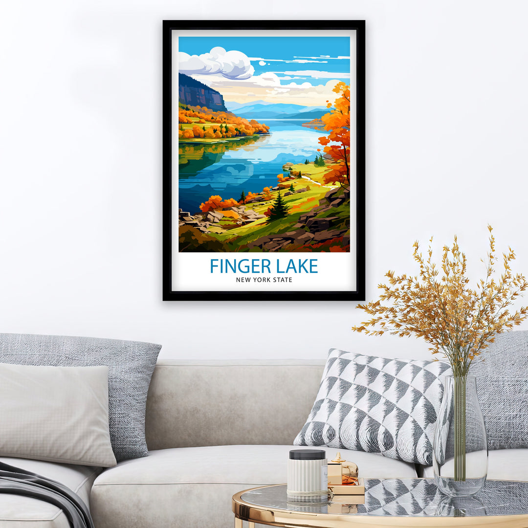 Finger Lakes New York State Travel Poster