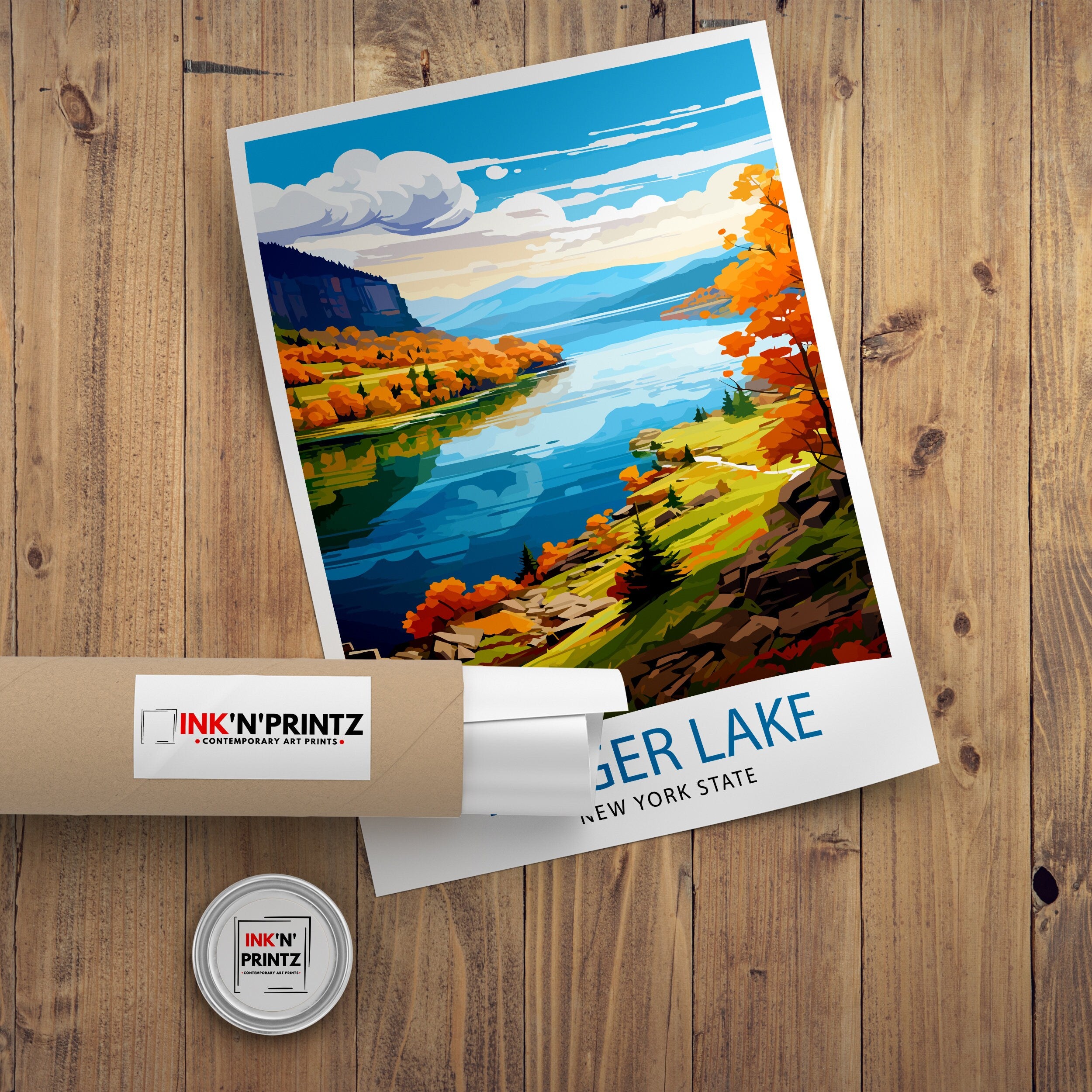 Finger Lakes New York State Travel Print| Finger Lakes Wall Decor Finger Lakes Poster New York State Travel Prints Finger Lakes Art Print