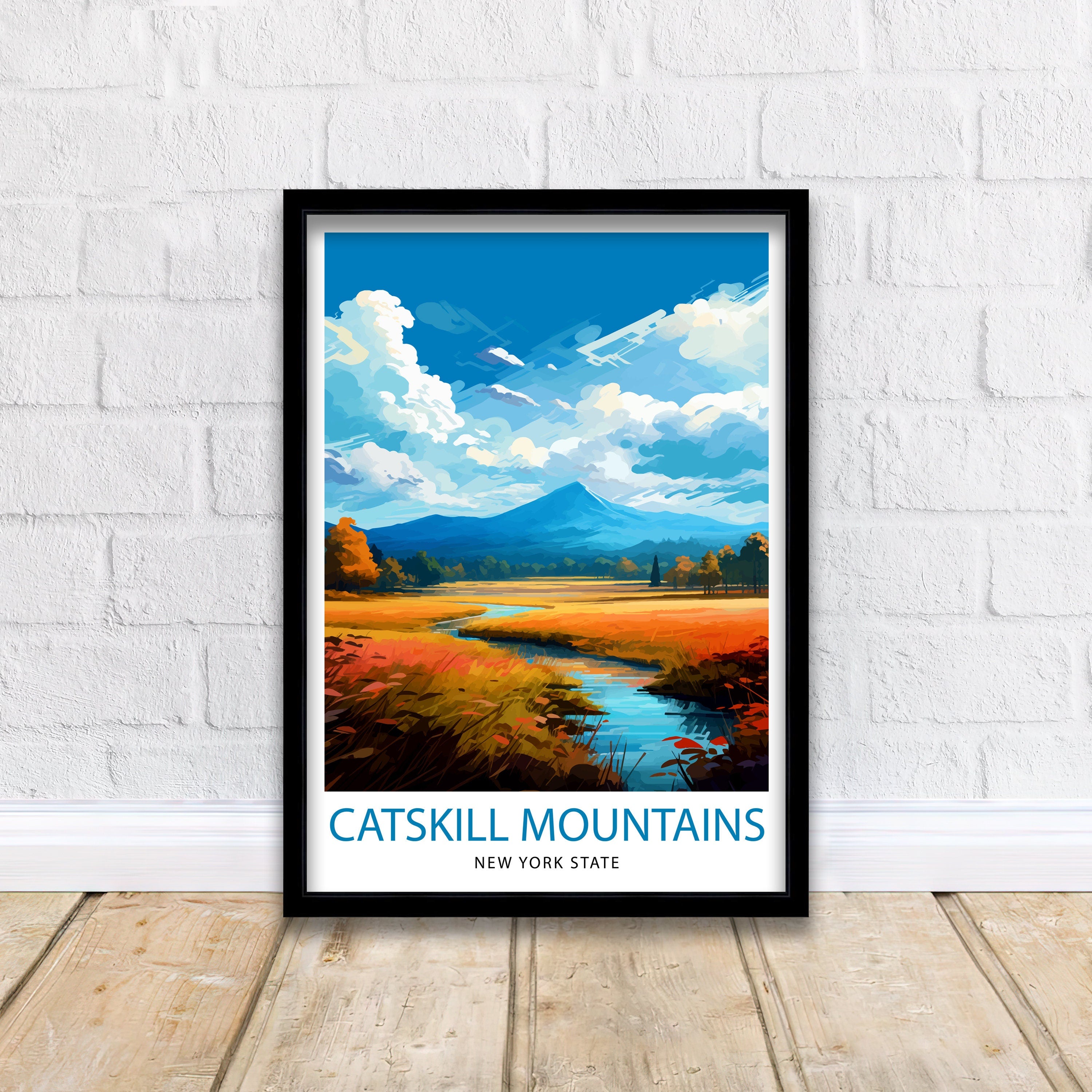 Catskill Mountains New York State Travel Print Catskill Wall Decor Catskill Mountains Poster New York State Travel Prints Catskill Art Print