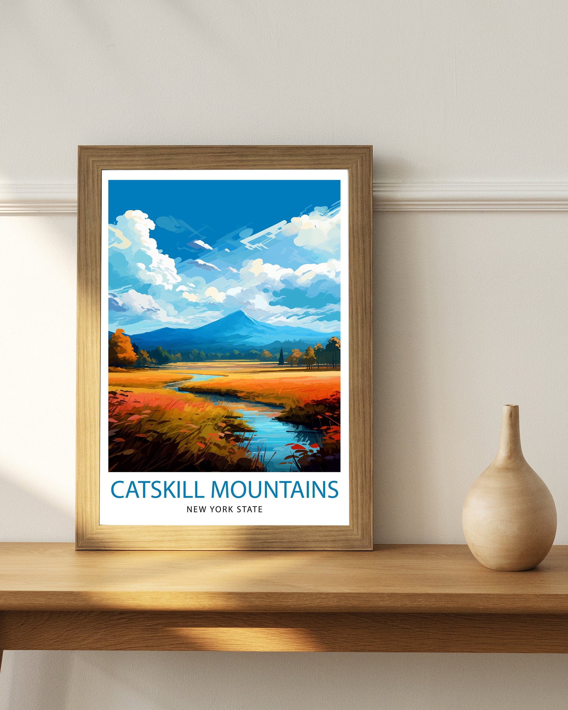 Catskill Mountains New York State Travel Print Catskill Wall Decor Catskill Mountains Poster New York State Travel Prints Catskill Art Print