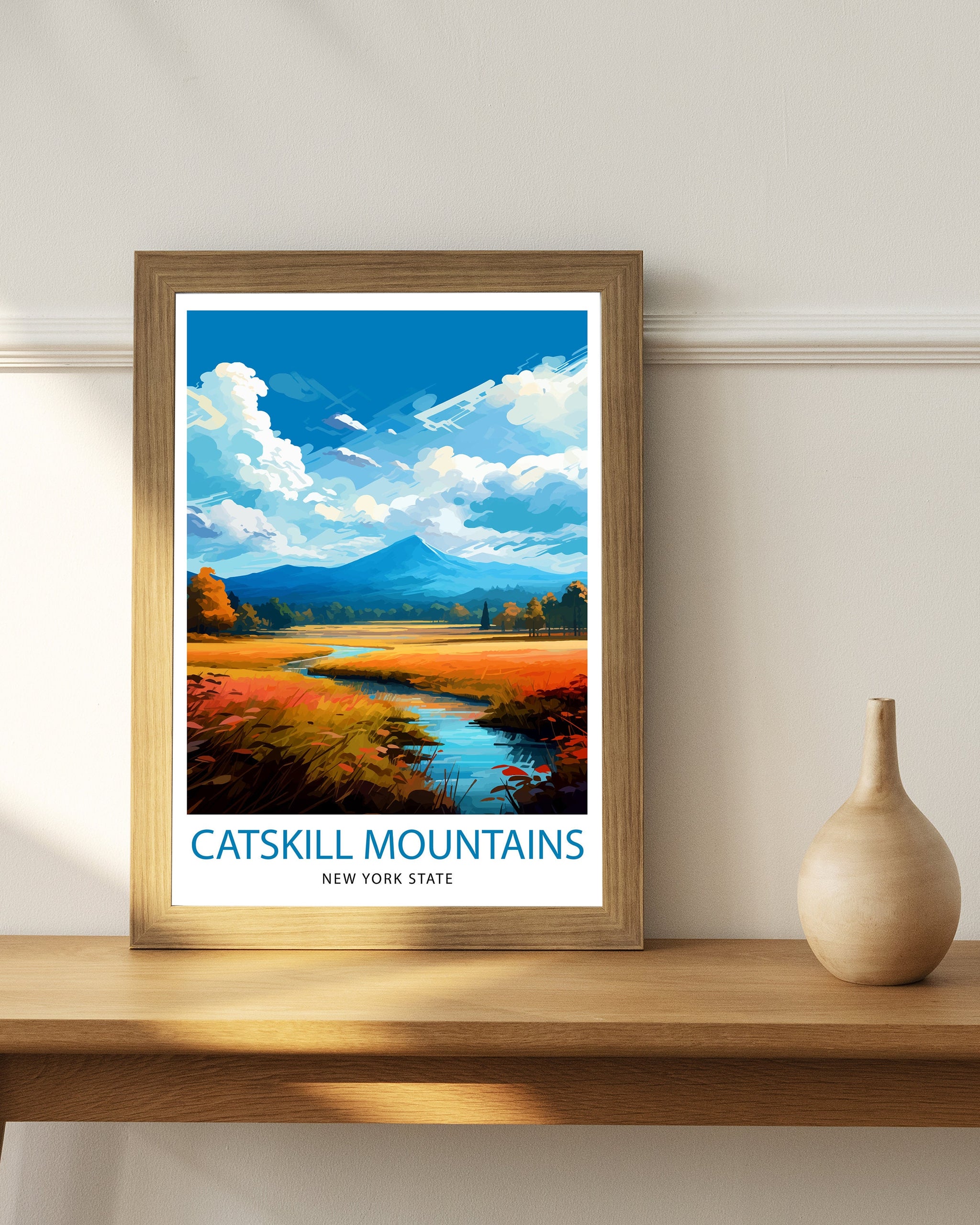 Catskill Mountains New York State Travel Print Catskill Wall Decor Catskill Mountains Poster New York State Travel Prints Catskill Art Print