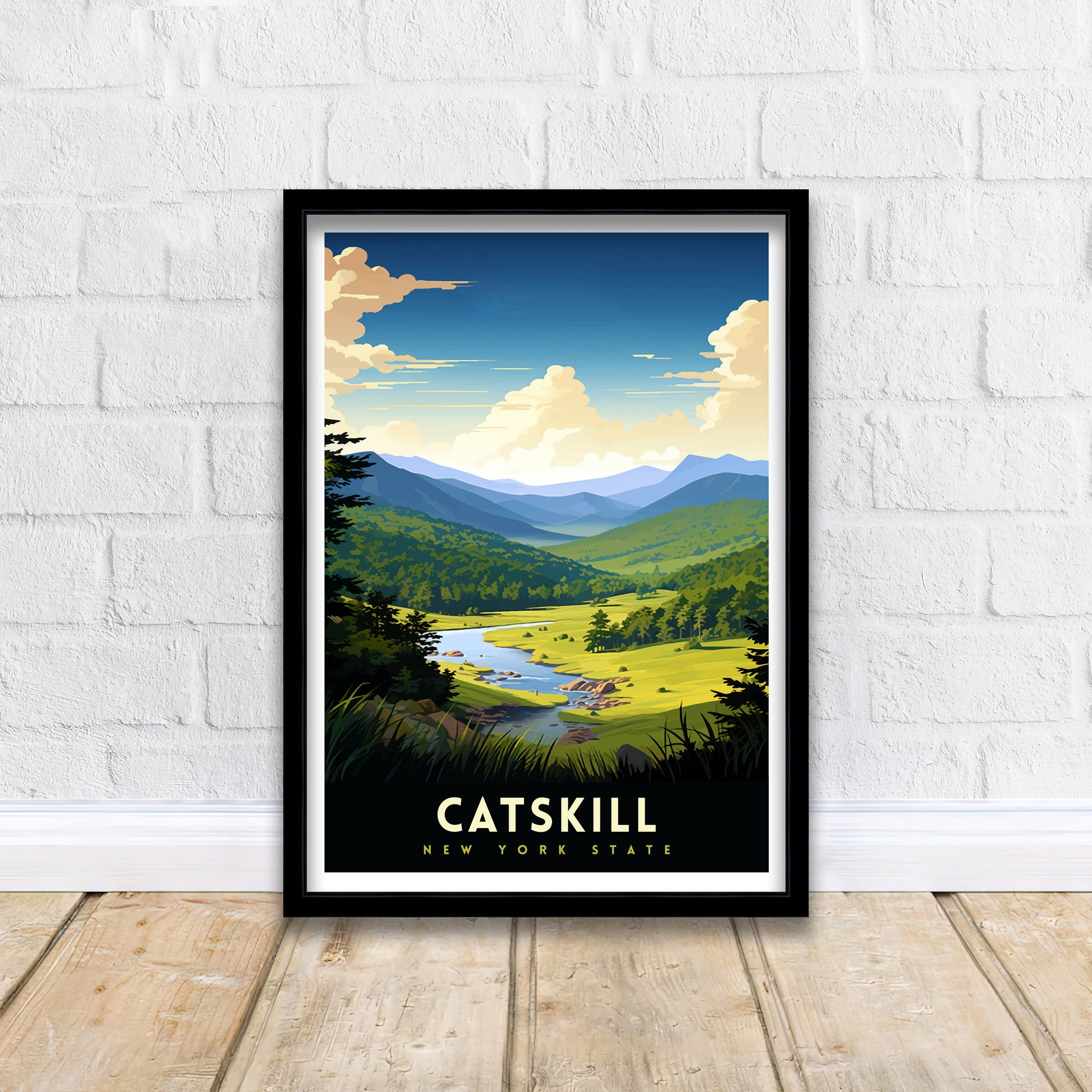 Catskill Mountains New York State Travel Print Catskill Wall Decor Catskill Mountains Poster New York State Travel Prints Catskill Art Print