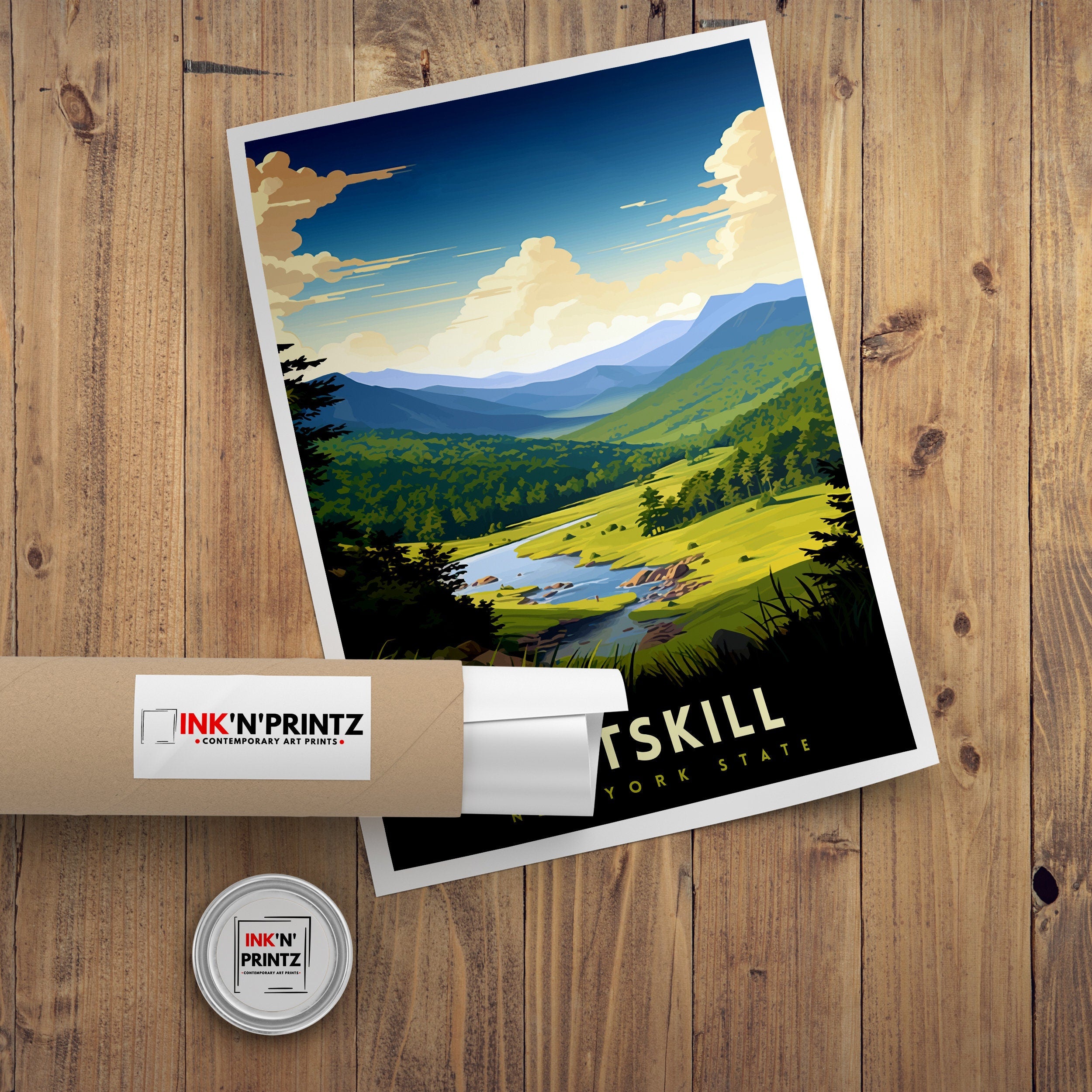 Catskill Mountains New York State Travel Print Catskill Wall Decor Catskill Mountains Poster New York State Travel Prints Catskill Art Print