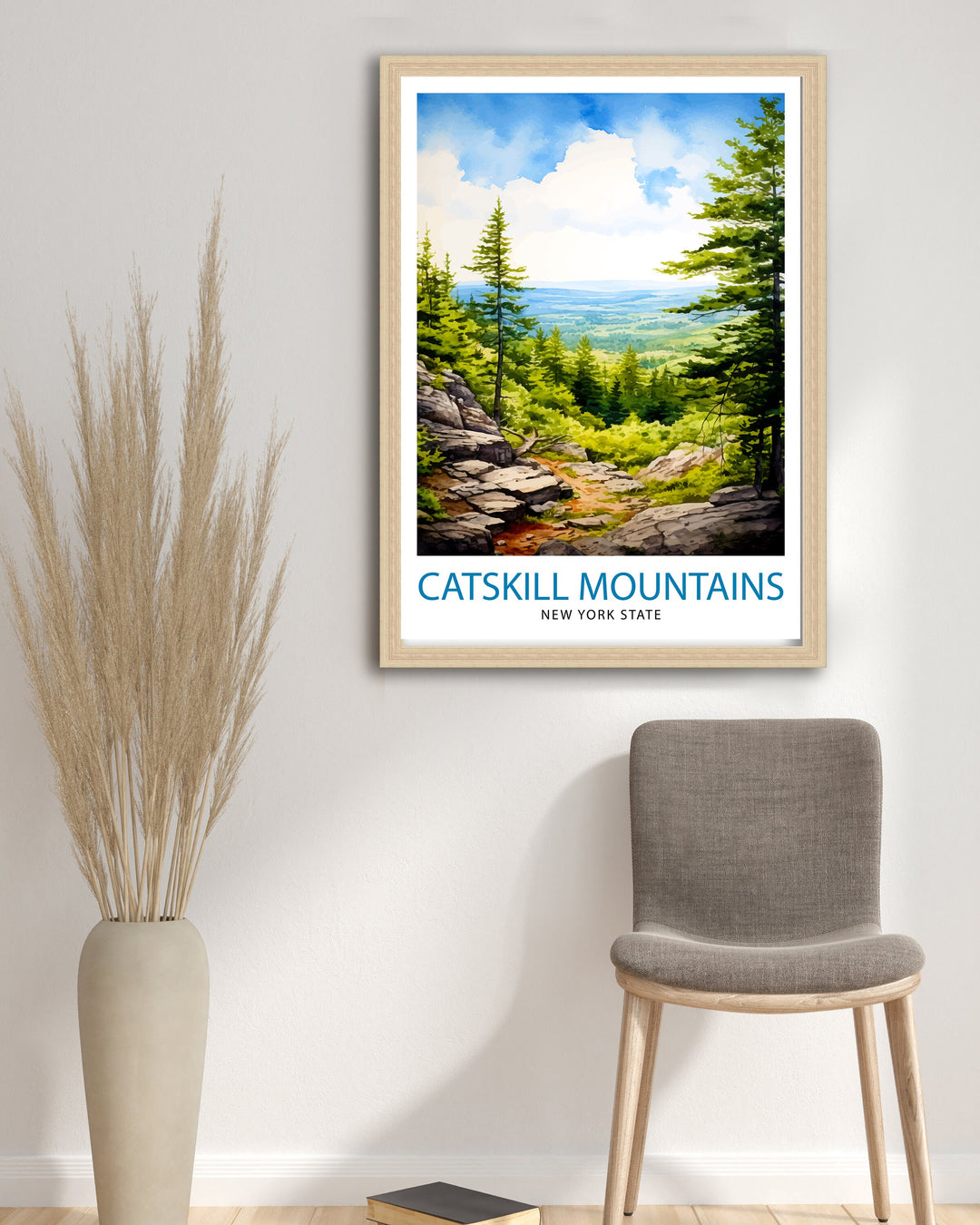 Catskill Mountains New York State Travel Poster Catskill