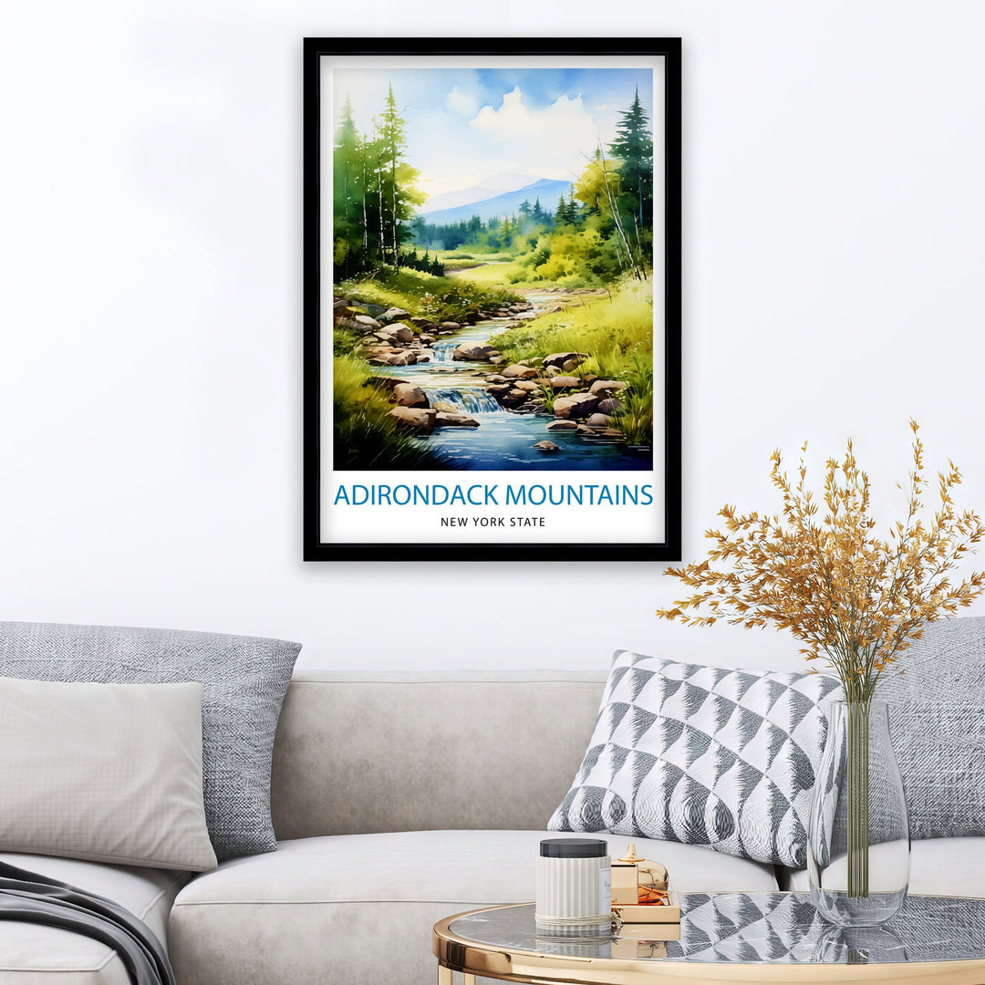 Adirondack Mountains Travel Poster