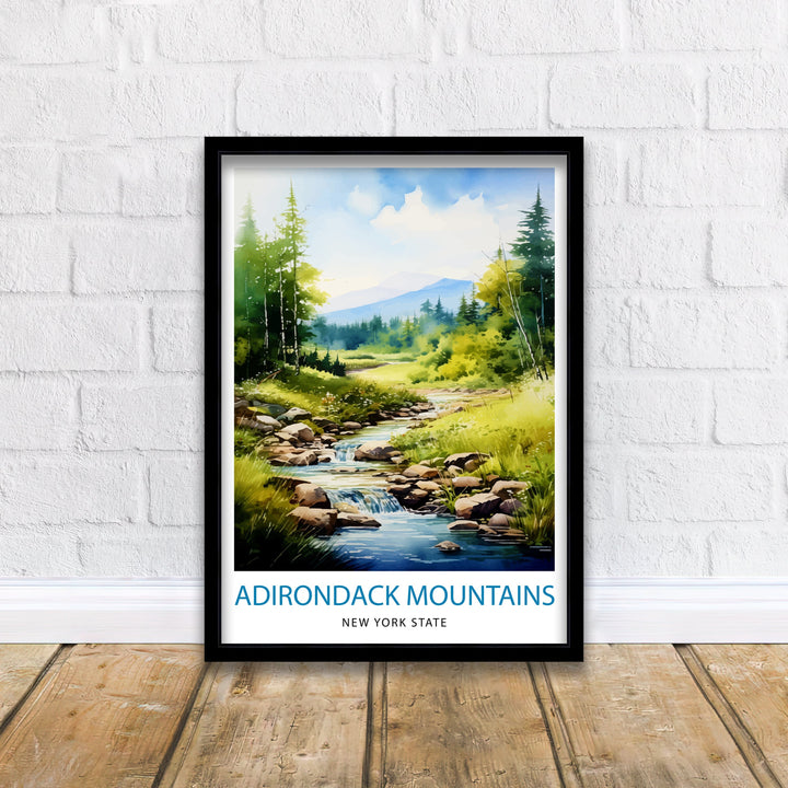 Adirondack Mountains Travel Poster