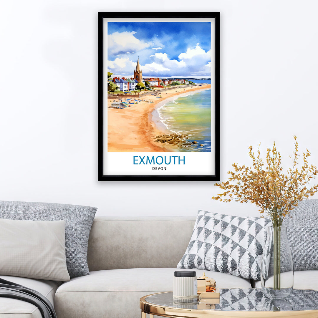 Exmouth Devon Travel Poster Exmouth