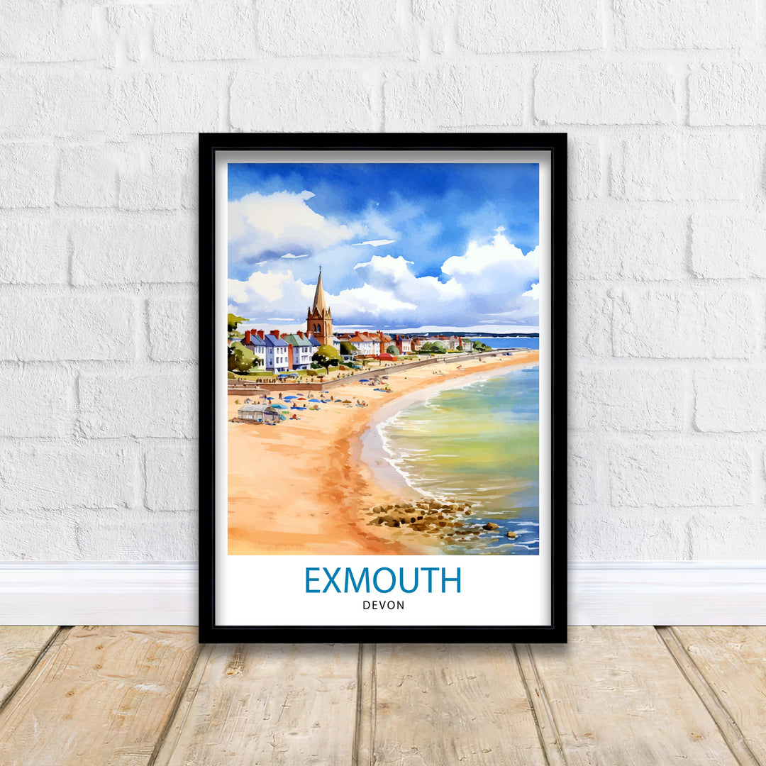 Exmouth Devon Travel Poster Exmouth