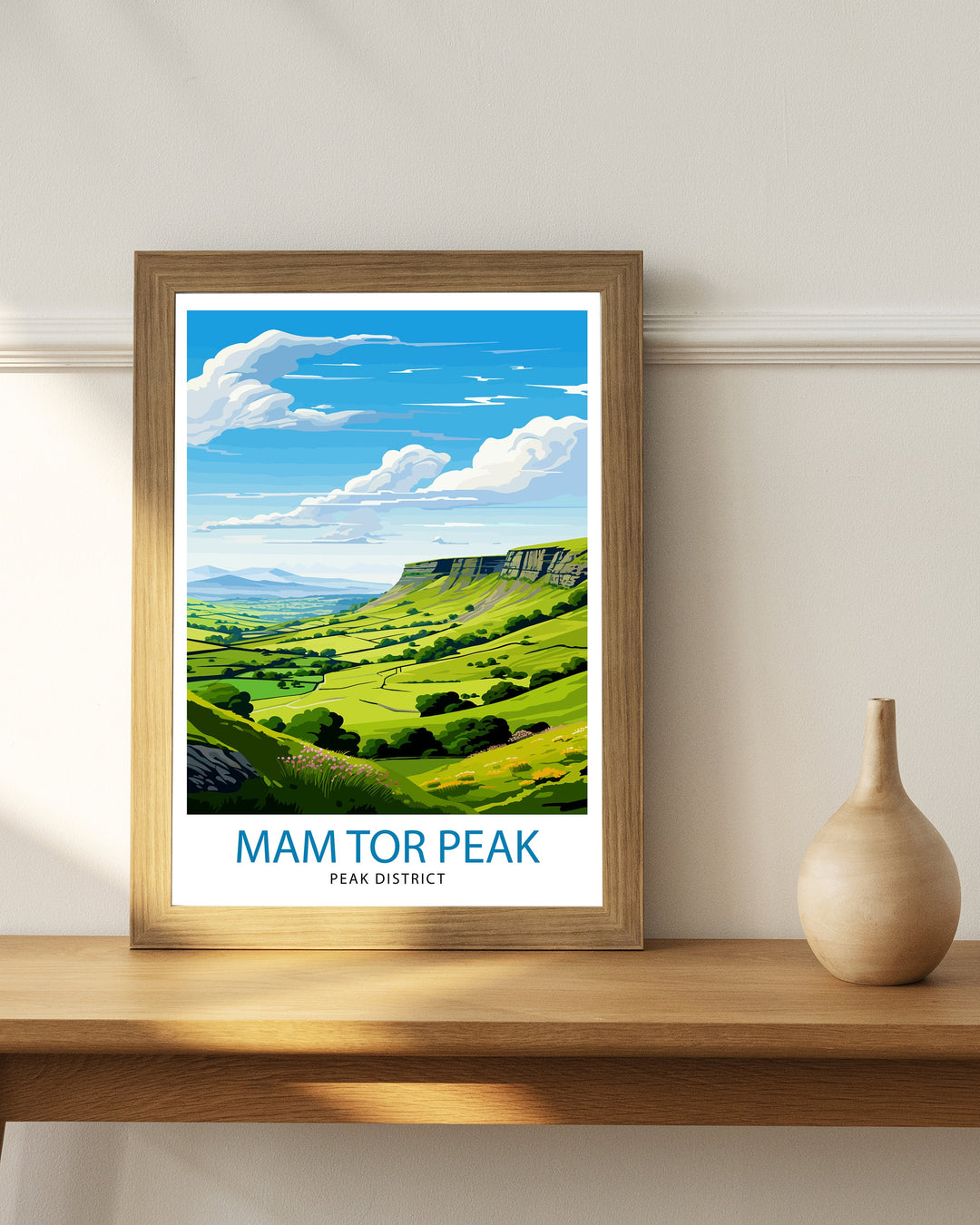 Mam Tor Peak District Travel Poster Peak District