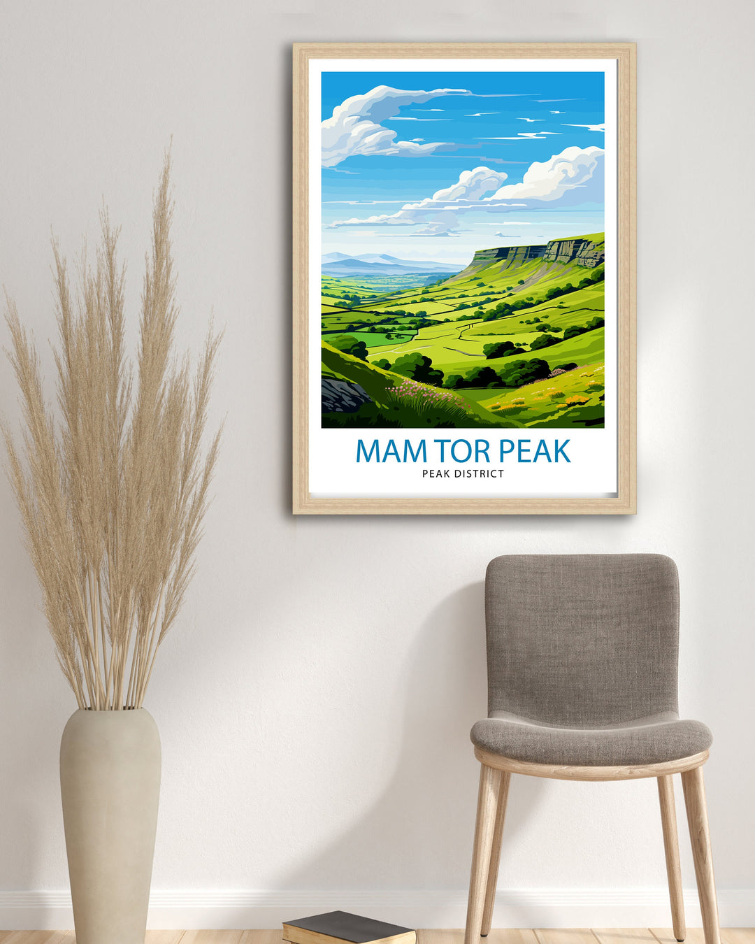 Mam Tor Peak District Travel Poster Peak District