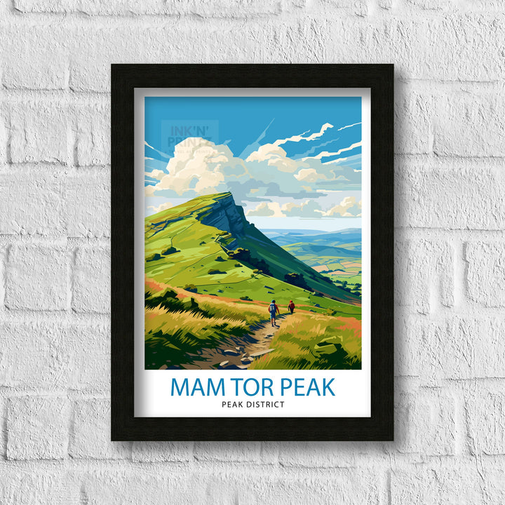 Mam Tor Peak District Travel Poster Peak District