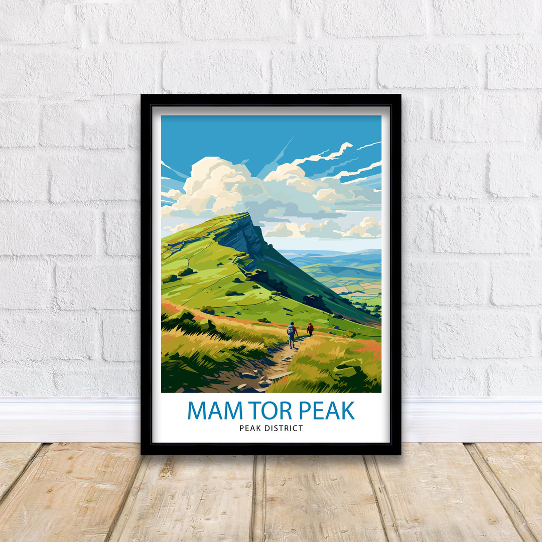 Mam Tor Peak District Travel Poster Peak District