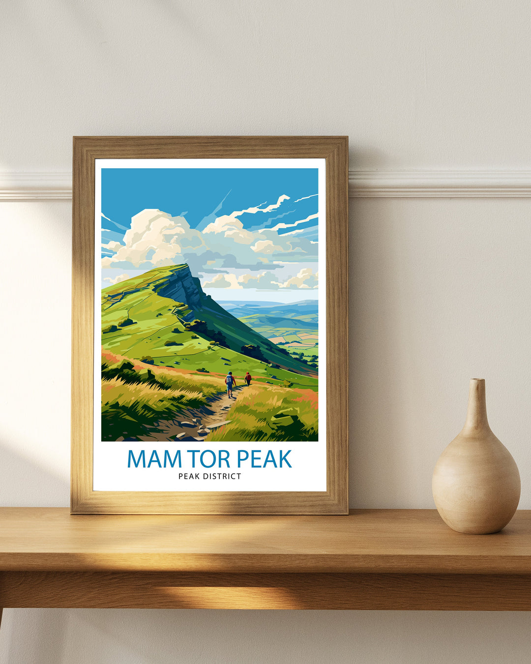 Mam Tor Peak District Travel Poster Peak District