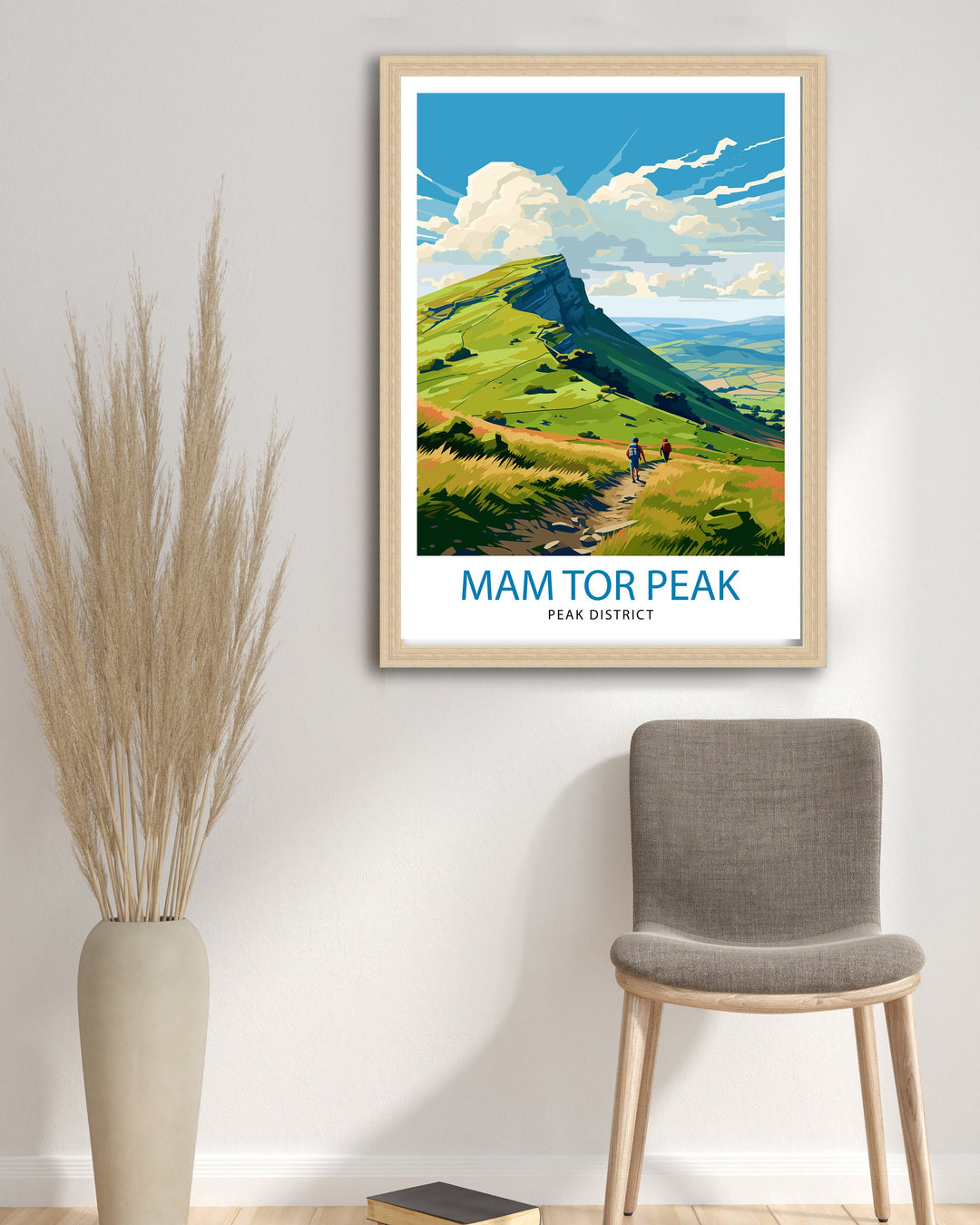 Mam Tor Peak District Travel Poster Peak District