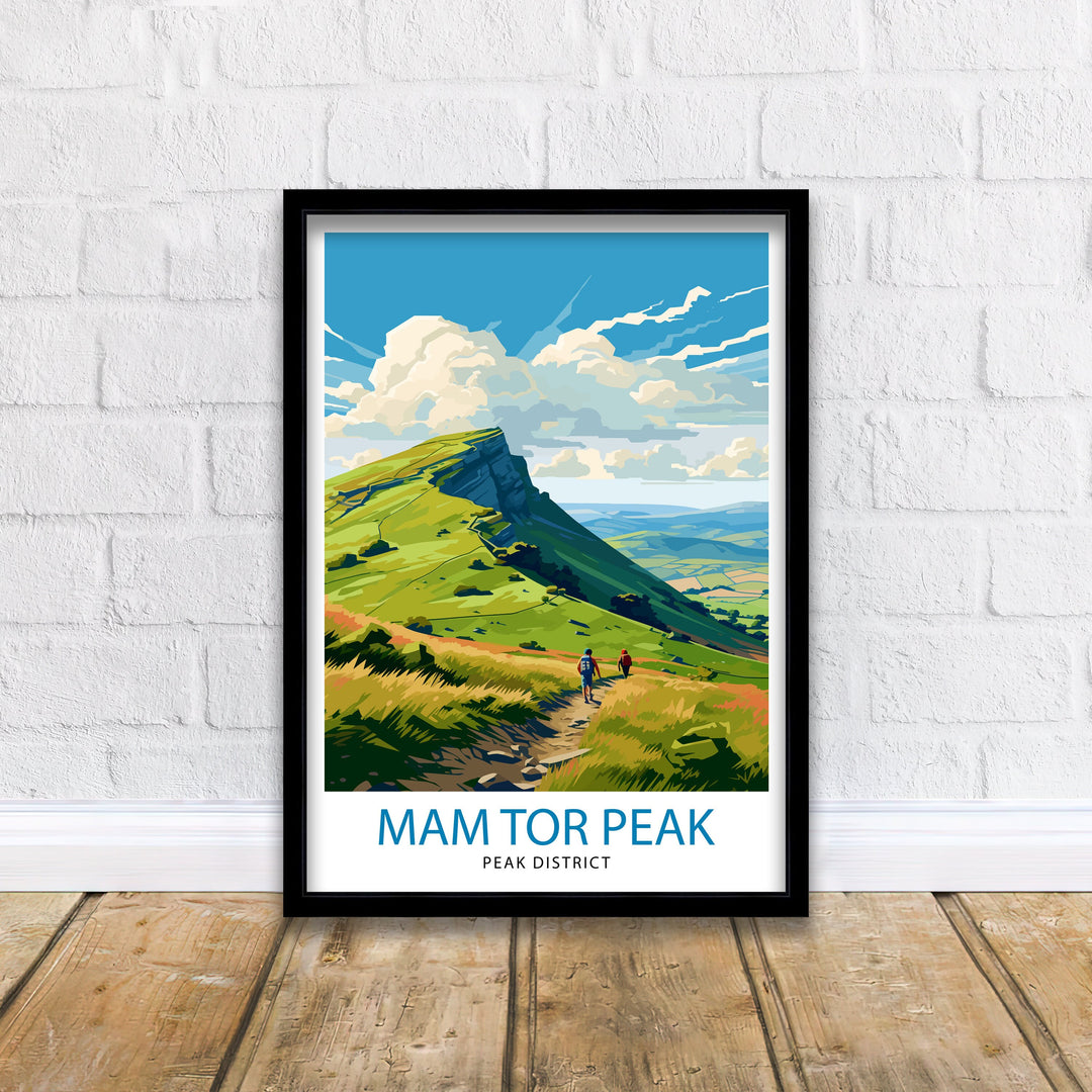 Mam Tor Peak District Travel Poster Peak District