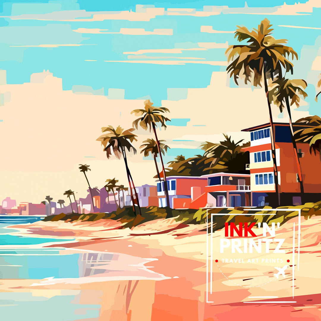 South Beach Texas Travel Poster Texas