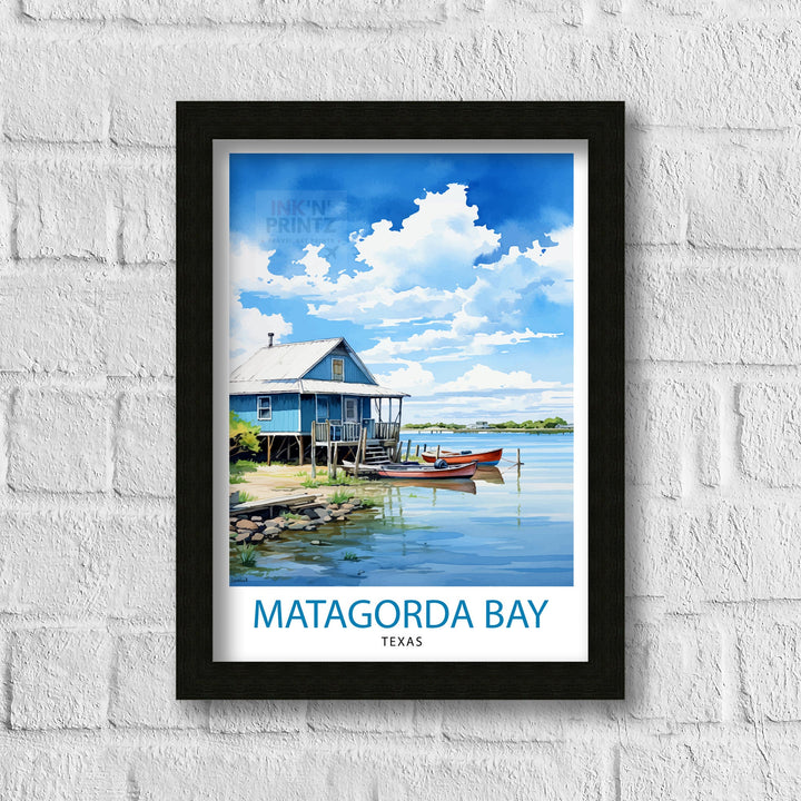 Matagorda Bay Texas Travel Poster