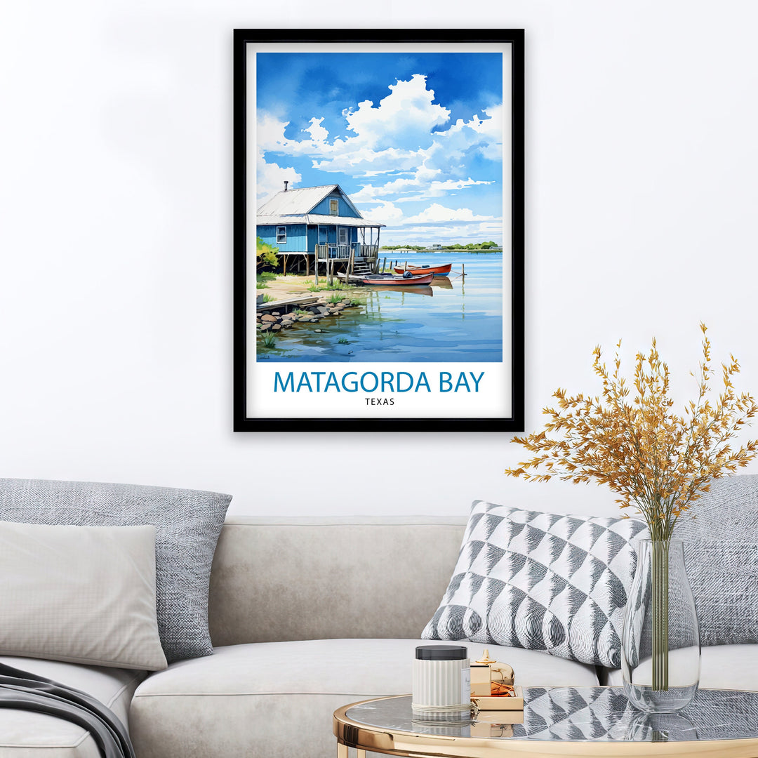 Matagorda Bay Texas Travel Poster