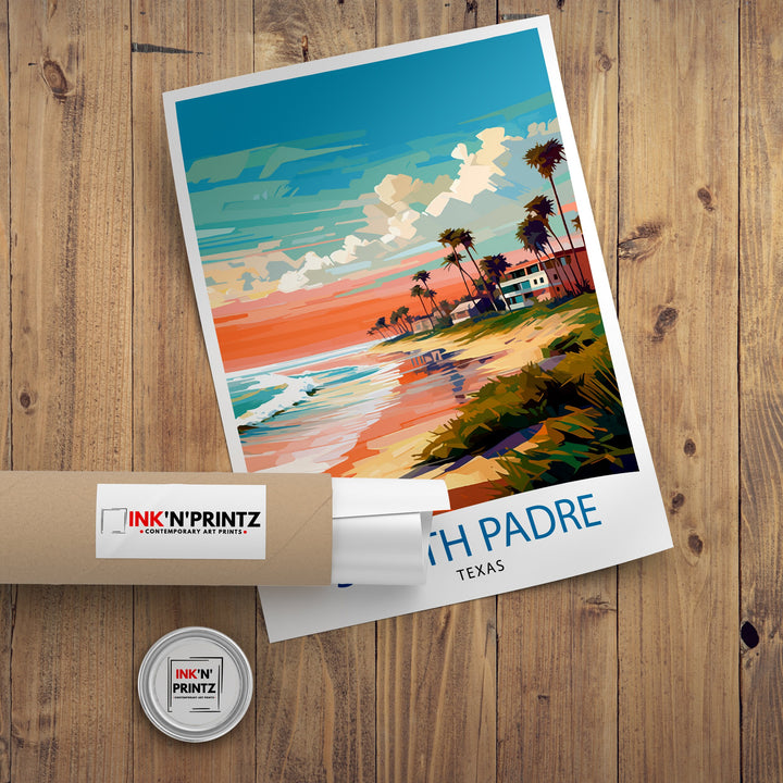 South Padre Island Travel Poster