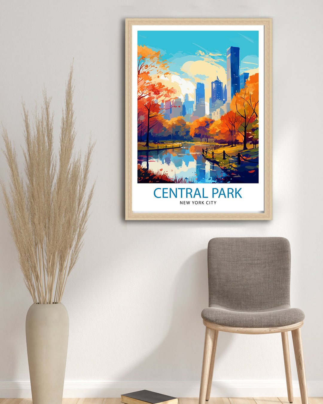 Central Park New York Travel Poster NYC