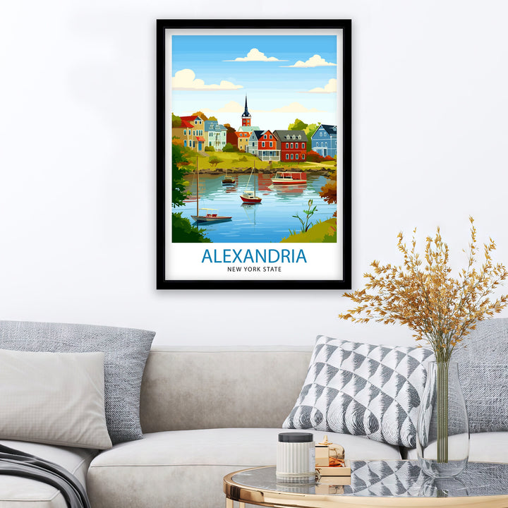 Alexandria Bay New York State Travel Print| New York Wall Decor Alexandria Bay Poster Upstate New York Travel Prints New York Art Print