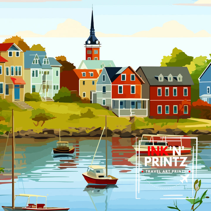 Alexandria Bay New York State Travel Print| New York Wall Decor Alexandria Bay Poster Upstate New York Travel Prints New York Art Print