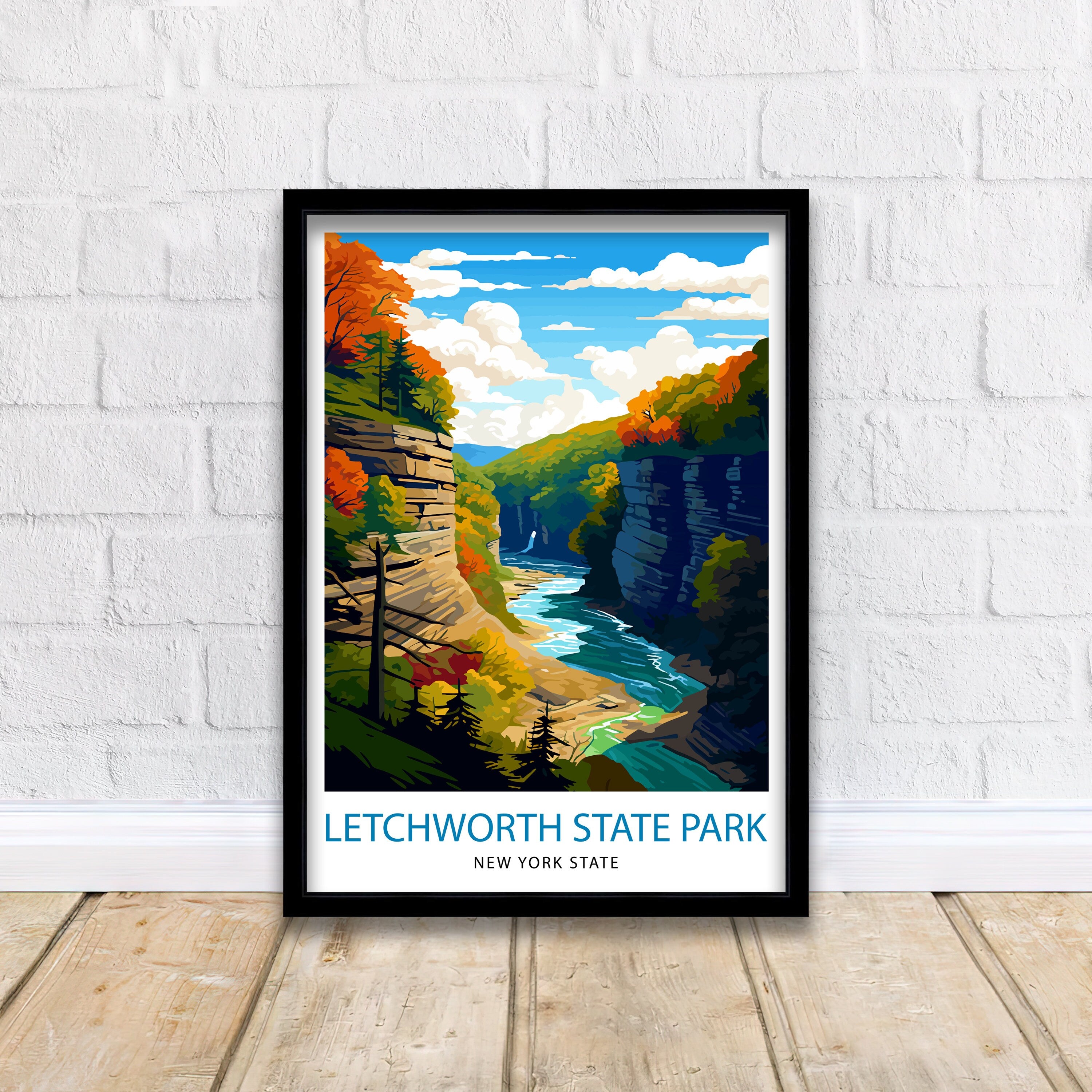 Letchworth State Park New York State Travel Print Nature Wall Decor Letchworth Poster New York Travel Prints Letchworth Art Print Letchworth