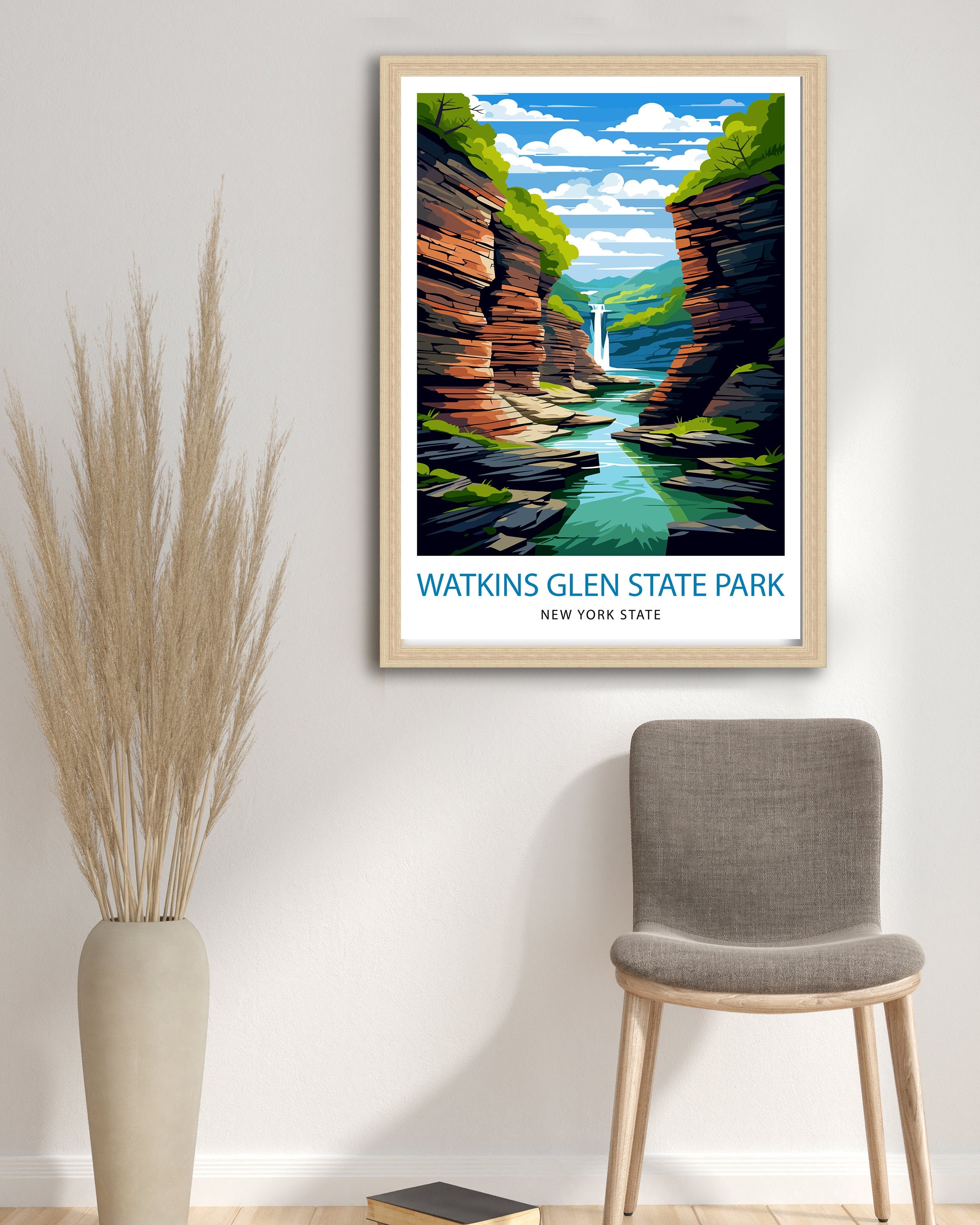 Watkins Glen State Park New York State Travel Poster