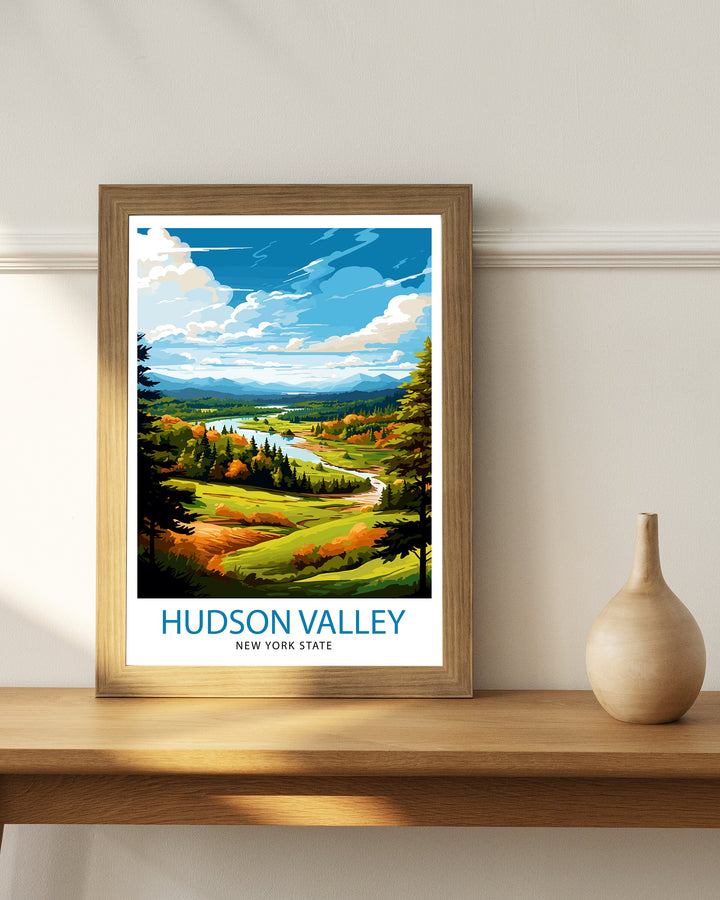 Hudson Valley New York State Travel Poster