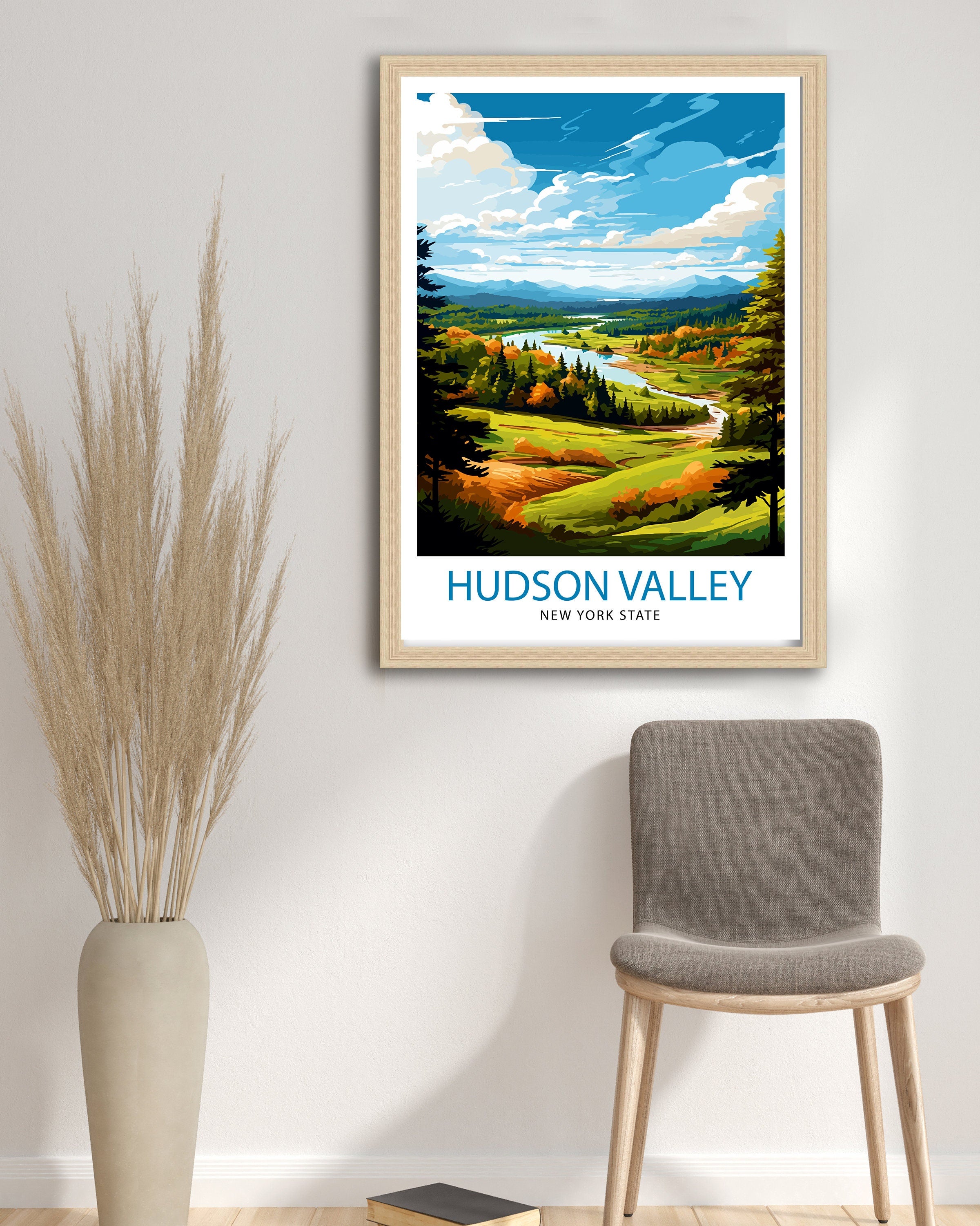 Hudson Valley New York State Travel Print| New York Wall Decor Hudson Valley Poster Upstate New York Travel Prints New York Art Print